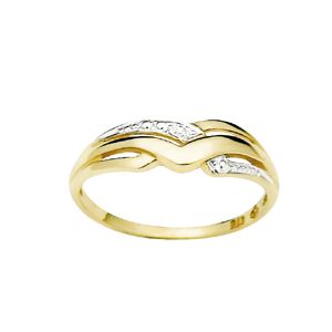 Diamond Gold Ring - Wishbone