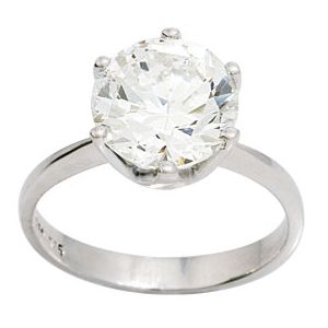 Cubic Zirconia CZ Silver Ring - Cocktail