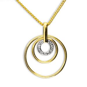 Diamond Gold Pendant - Circle