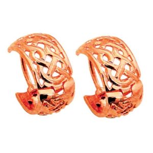 Rose Gold Earrings - Celtic Huggie