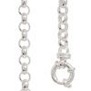 Silver Necklace - Belcher Chain 5.00mm x 55cm Bolt Ring