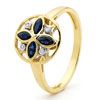 Sapphire and Diamond Gold Ring - Petal