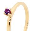 Amethyst Gold Ring - Stackable Claw Set