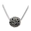 Silver Charm - Moon Crater Ball Bead