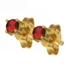 Ruby Gold Earrings - 4mm Studs