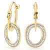 Diamond Gold Earrings - Circle of Life Hoop