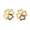 Gold Earrings - Four Leaf Clover