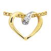 Diamond Gold Pendant - Heart Twirl