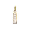 Cubic Zirconia CZ Gold Pendant - Channel Set