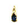 Black Sapphire Gold Pendant - Twist