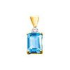 Blue Topaz and Diamond Gold Pendant