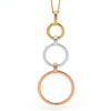 3 Tone Gold Pendant - Three Colour Circle