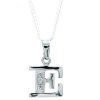 Diamond White Gold Pendant - E Initial